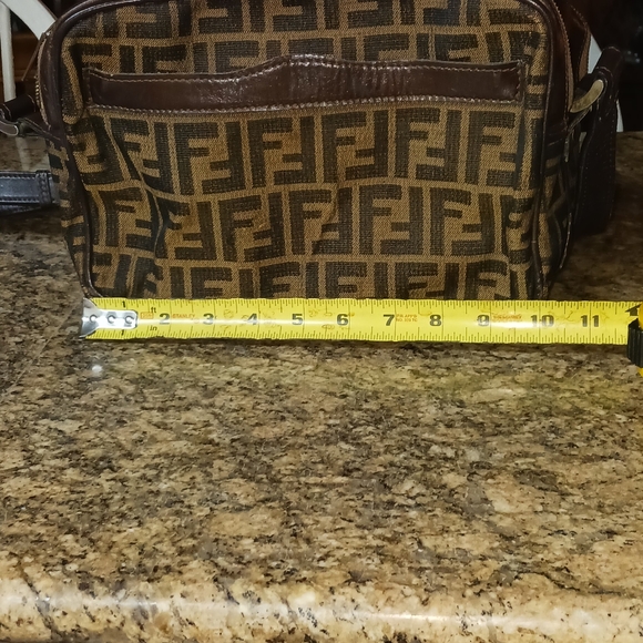 Fendi  Authentic Zucca  Vintage Canvas Shoulder Bag with COA & Dustbag - Picture 4 of 15